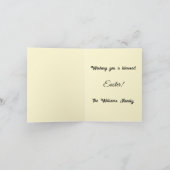 かわいい小さなバニーの花に囲まカスタムれ シーズンカード (内部)