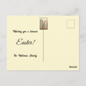 かわいい小さなバニーの花に囲まカスタムれ ポストカード (裏面)