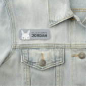 かわいい小さなバニーパーソナライズされたウサギ 名札 (インサイチュ)