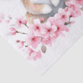 かわいい小さなバニーピンク色の花 薄葉紙 (詳細)