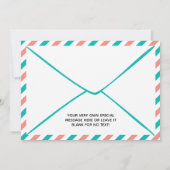 かわいい小さなバニーポストマン |メールによるベビーシャワー 招待状 (裏面)