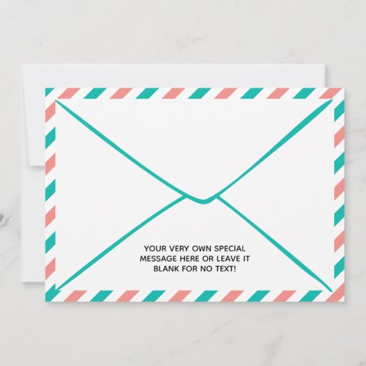 かわいい小さなバニーポストマン |メールによるベビーシャワー 招待状 (裏面)