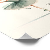 かわいい小さなバレリーナのバレエダンス・ウォーターカラー ポスター (角)