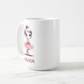 かわいい小さなバレリーナの女の子 コーヒーマグカップ (正面左)