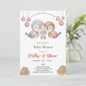 かわいい小さなバーディの赤ちゃんシャワーの招待 招待状 (スタンド正面)