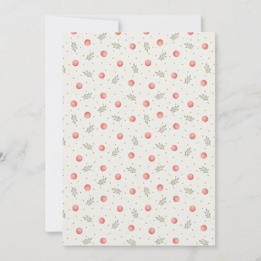 かわいい小さなバーディの赤ちゃんシャワーの招待 招待状 (裏面)