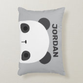 かわいい小さなパンダのクマパーソナライズされた名 アクセントクッション (正面(垂直))