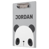 かわいい小さなパンダのクマパーソナライズされた名 クリップボード (左)