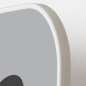 かわいい小さなパンダのクマパーソナライズされた名 ピックルボールラケット (左詳細)