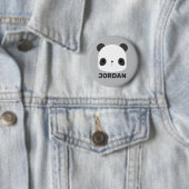 かわいい小さなパンダのクマパーソナライズされた名 缶バッジ (インサイチュ)