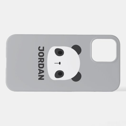 かわいい小さなパンダのクマパーソナライズされた名 iPhoneケース (裏面横)