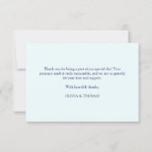 かわいい小さなパンダ緑の赤ちゃんシャワー サンキューカード (裏面)