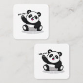 かわいい小さなパンダ スクエア名刺 (正面/裏面)