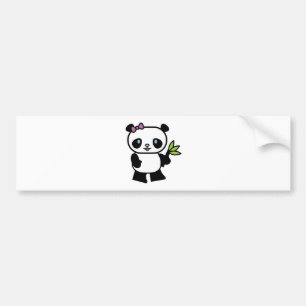 かわいい小さなパンダ バンパーステッカー