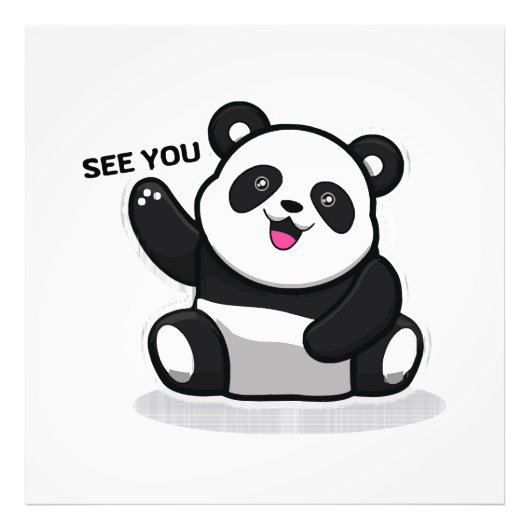 かわいい小さなパンダ フォトプリント            (正面)