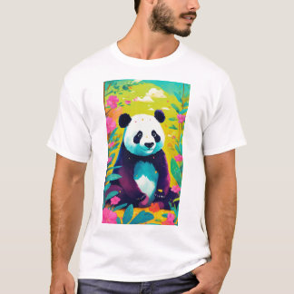 かわいい小さなパンダ Tシャツ