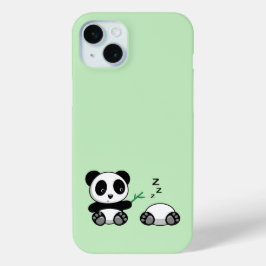 かわいい小さなパンドラ(PANDA)をグリーン iPhone 15 MINIケース