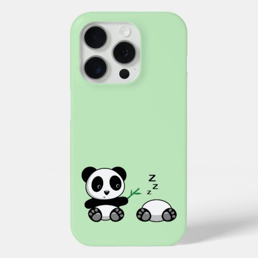 かわいい小さなパンドラ(PANDA)をグリーン Case-Mate iPhoneケース (裏面)