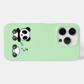かわいい小さなパンドラ(PANDA)をグリーン Case-Mate iPhoneケース (裏面 (横))