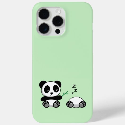 かわいい小さなパンドラ(PANDA)をグリーン Case-Mate iPhoneケース (裏面)
