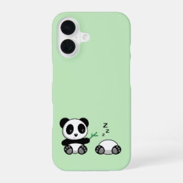 かわいい小さなパンドラ(PANDA)をグリーン iPhone 16ケース