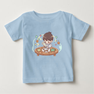 かわいい小さなパン屋さん かわいいクッキー作り 幼児 ベビーTシャツ