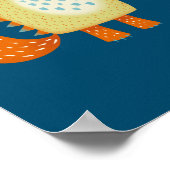 かわいい小さなパーソナライズされた怪物 ポスター (角)