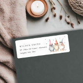 かわいい小さなパーティー鳥の子供の誕生日アドレス ラベル