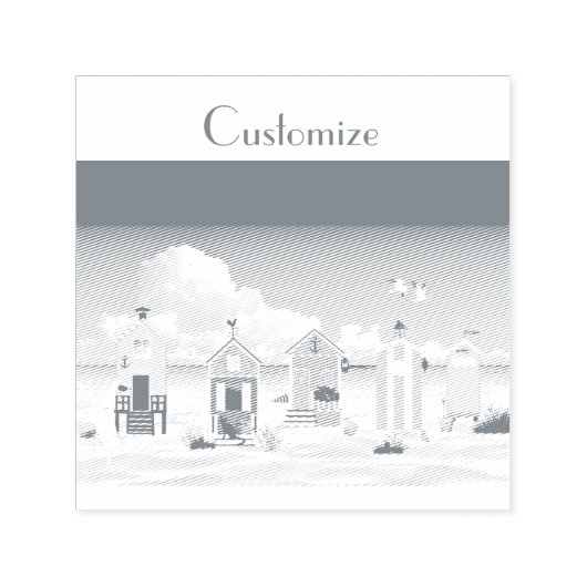 かわいい小さなビーチシャックサンダー_コーブ セルフインキングスタンプ (デザイン)