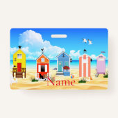 かわいい小さなビーチシャックサンダー_コーブ バッジ (裏面)