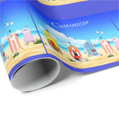 かわいい小さなビーチシャックサンダー_コーブ ラッピングペーパー (ロールコーナー)