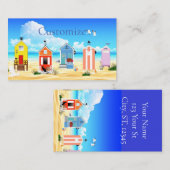 かわいい小さなビーチシャックサンダー_コーブ 名刺 (正面/裏面)