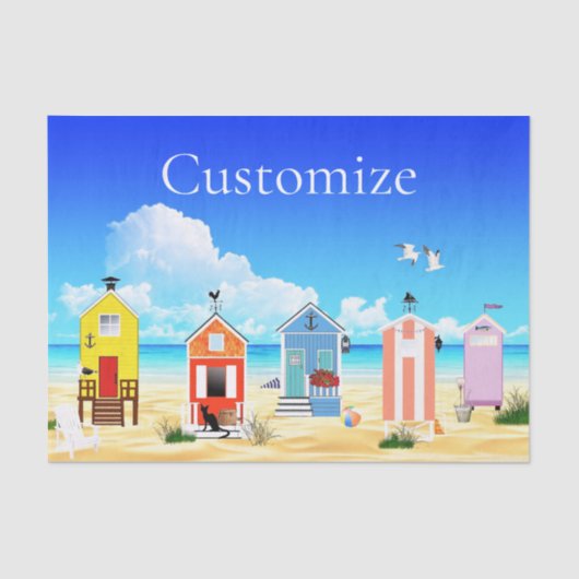 かわいい小さなビーチシャックサンダー_コーブ 薄葉紙 (正面)