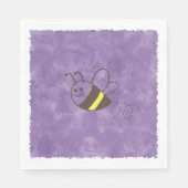 かわいい小さなビー飛んでいるウォーター色の赤ちゃんシャワー スタンダードランチョンナプキン (正面)