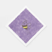 かわいい小さなビー飛んでいるウォーター色の赤ちゃんシャワー スタンダードランチョンナプキン (角)