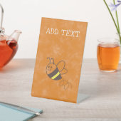 かわいい小さなビー飛んでいるウォーター色の赤ちゃんシャワー 台座サイン (インサイチュ)