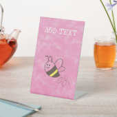 かわいい小さなビー飛んでいるウォーター色の赤ちゃんシャワー 台座サイン (インサイチュ)