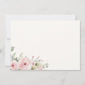 かわいい小さなピンクのプリンセス ローズ フラワー 誕生日 ノートカード (裏面)