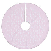 かわいい小さなピンクの木の家族の名前ツリースカート ブラッシュドポリエステルツリースカート (正面)