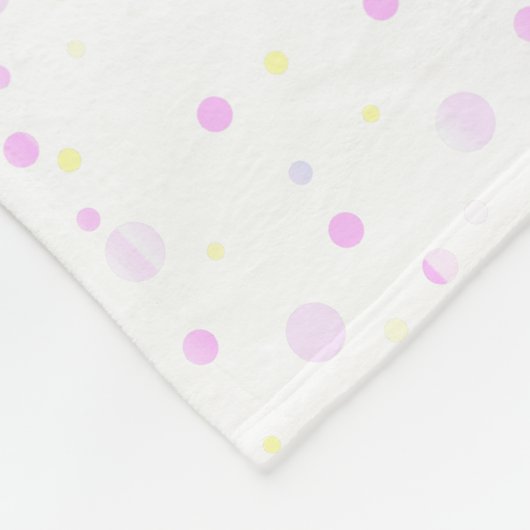 かわいい小さなピンクの赤ちゃん女の子象 フリースブランケット (角)