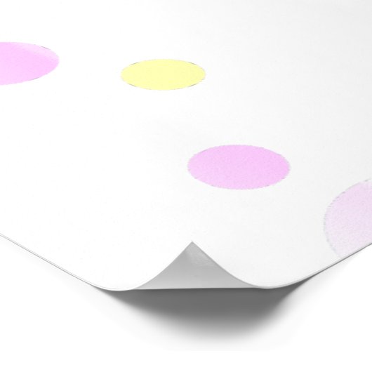 かわいい小さなピンクの赤ちゃん女の子象 ポスター (角)