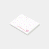 かわいい小さなピンクの赤ちゃん女の子象 ポストイット (アングル)