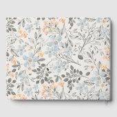 かわいい小さなピーナッツ象の葉の赤ちゃんシャワー ゲストブック (裏面)