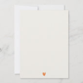 かわいい小さなピーナッツ象の葉の赤ちゃんシャワー ノートカード (裏面)