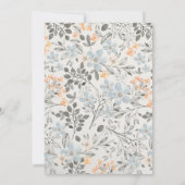 かわいい小さなピーナッツ象の葉の赤ちゃんシャワー 招待状 (裏面)