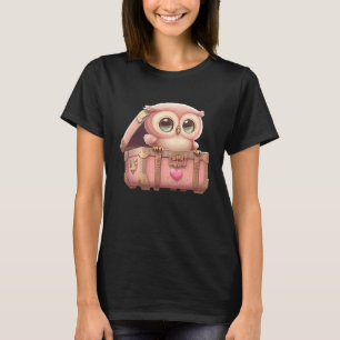 かわいい小さなフクロウのバレンタイン動物の愛7 Tシャツ