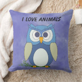 かわいい小さなフクロウ枕 クッション (ブランケット)