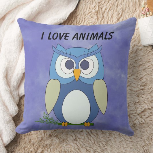 かわいい小さなフクロウ枕 クッション (ブランケット)