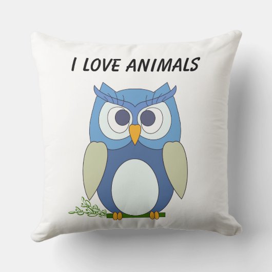 かわいい小さなフクロウ枕 クッション (裏面)