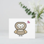 かわいい小さなフクロウ ポストカード (スタンド正面)